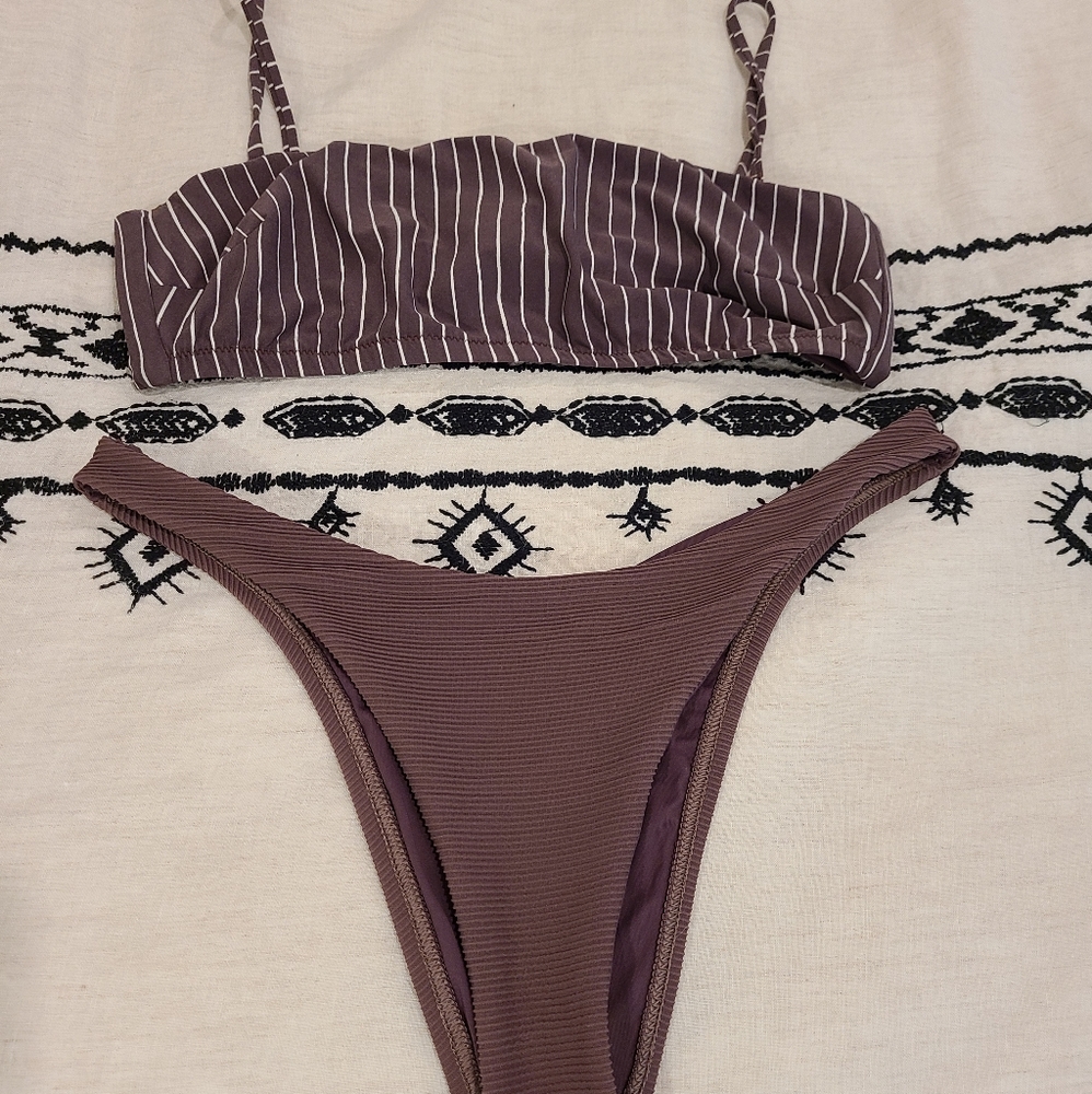 Vitamin A bikini tube top high hip bottoms